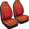 Southwest Red Gold Design Themed Print Universal Fit Car Seat Covers-JorJune