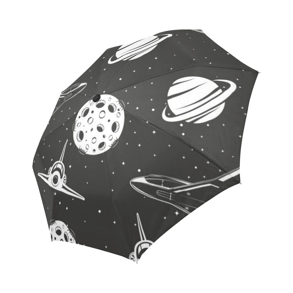 Space Astronauts Print Automatic Foldable Umbrella