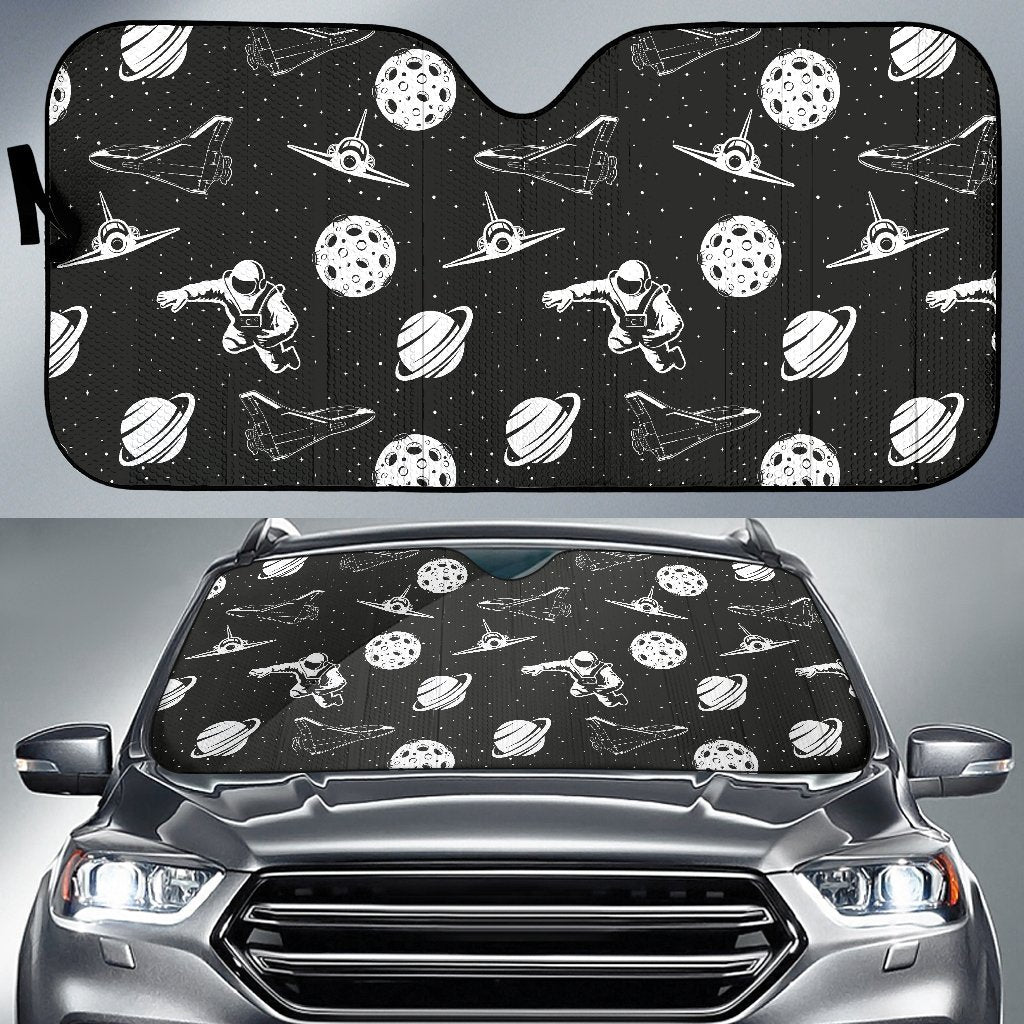 Space Astronauts Print Car Sun Shade-JorJune