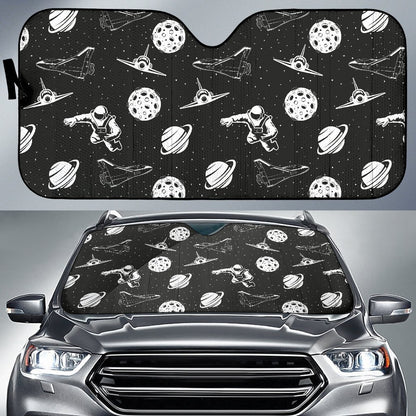 Space Astronauts Print Car Sun Shade-JorJune