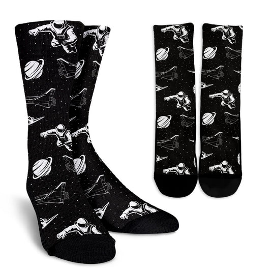 Space Astronauts Print Crew Socks