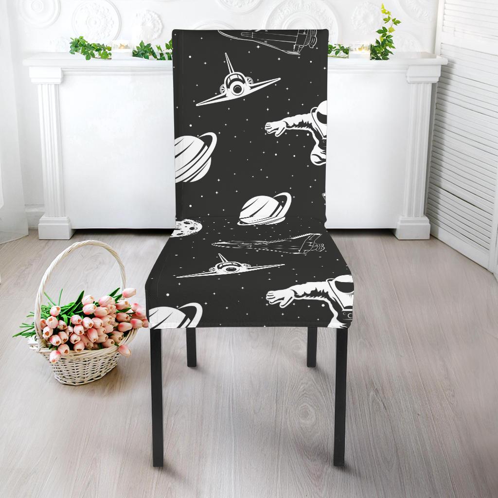 Space Astronauts Print Dining Chair Slipcover-JORJUNE.COM