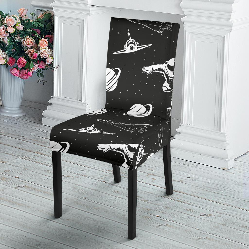 Space Astronauts Print Dining Chair Slipcover-JORJUNE.COM