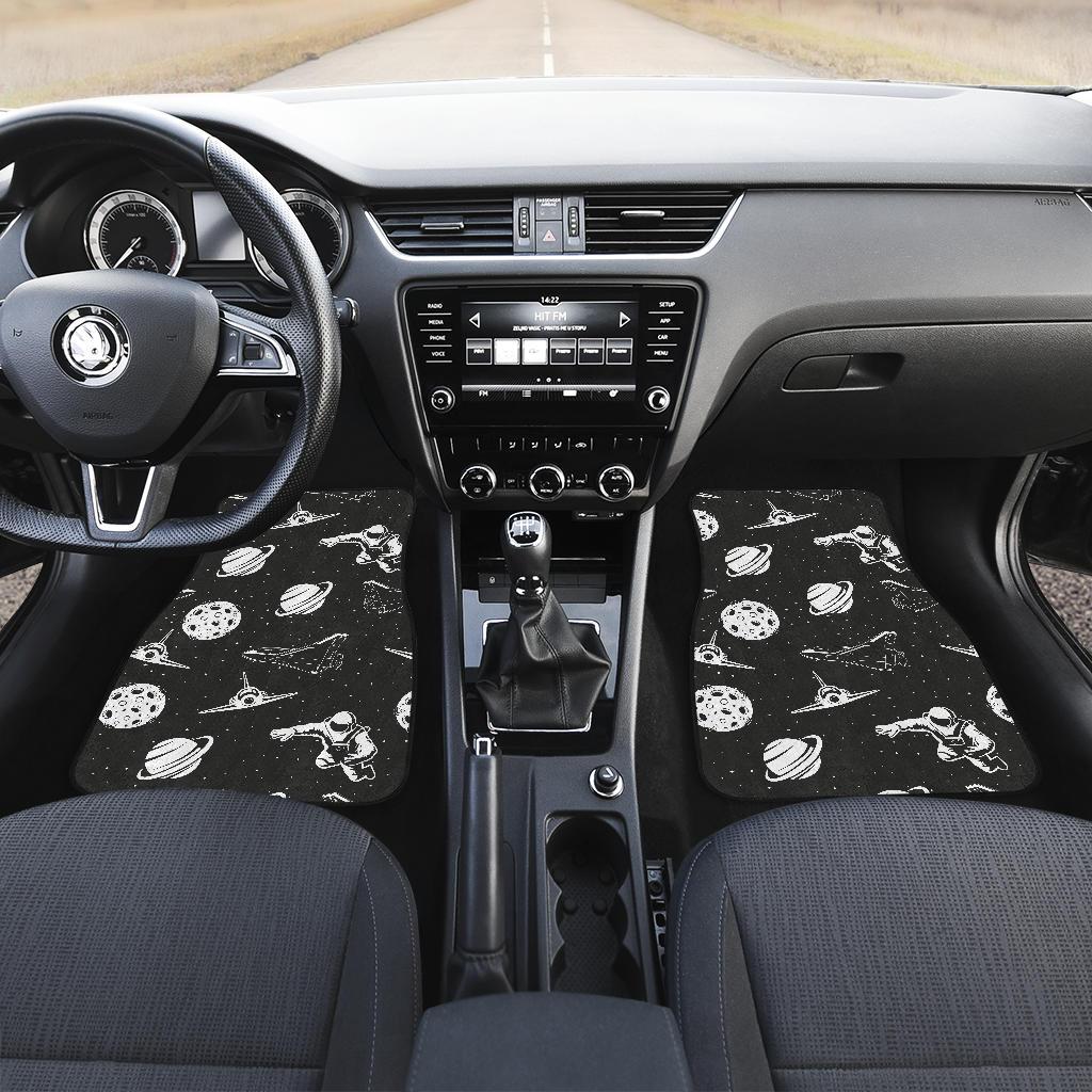 Space Astronauts Print Front and Back Car Floor Mats