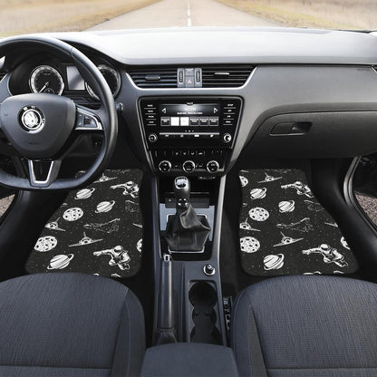 Space Astronauts Print Front and Back Car Floor Mats