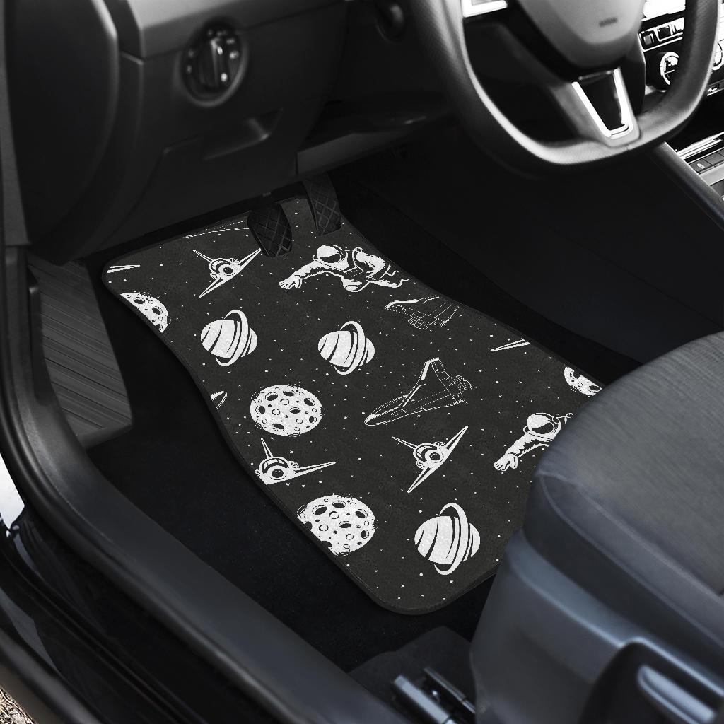 Space Astronauts Print Front and Back Car Floor Mats