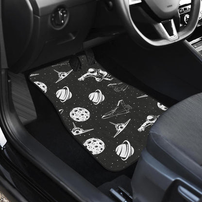 Space Astronauts Print Front and Back Car Floor Mats