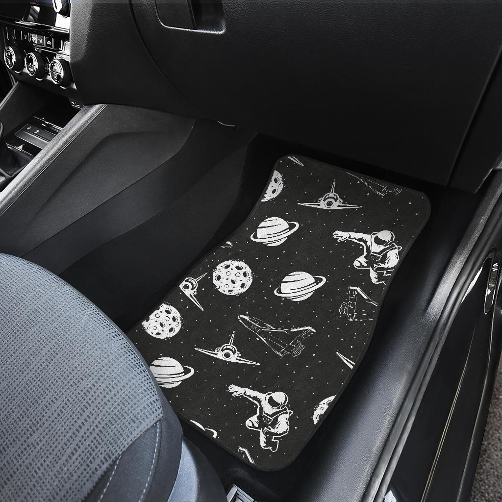 Space Astronauts Print Front and Back Car Floor Mats