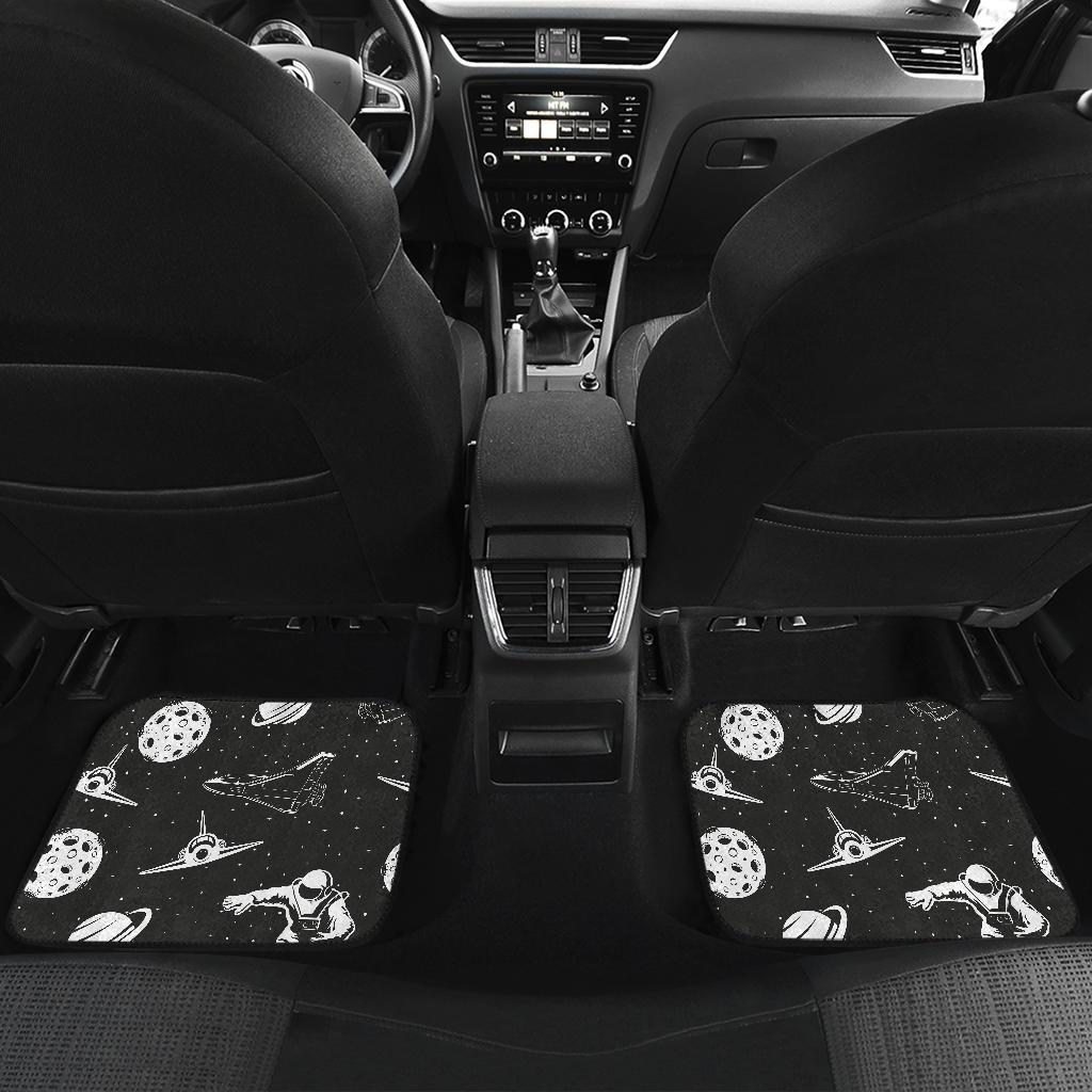 Space Astronauts Print Front and Back Car Floor Mats