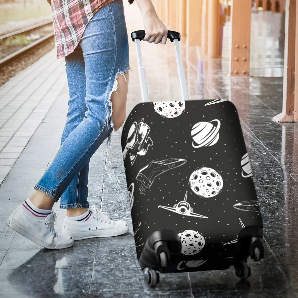 Space Astronauts Print Luggage Cover Protector