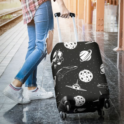 Space Astronauts Print Luggage Cover Protector
