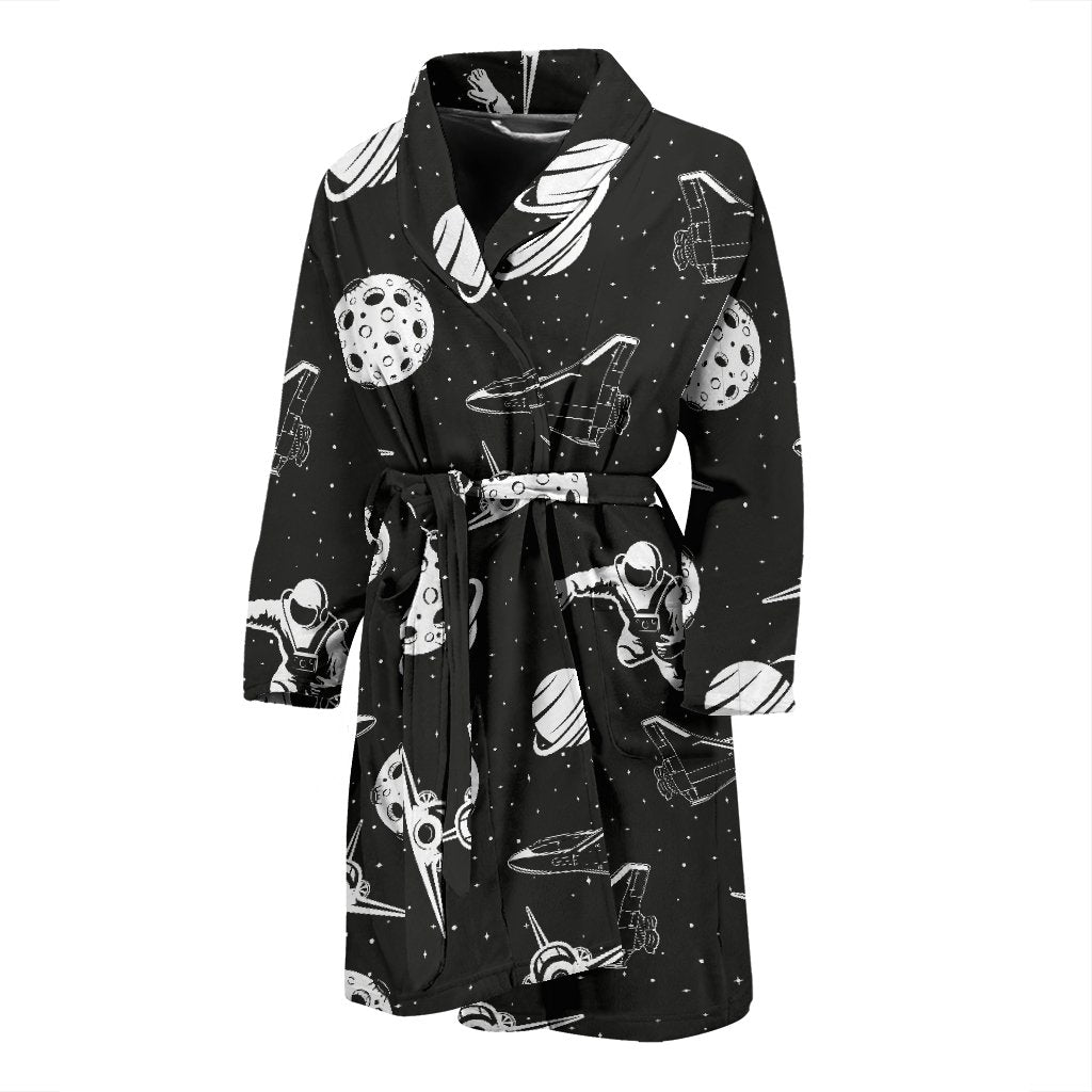 Space Astronauts Print Men Bath Robe