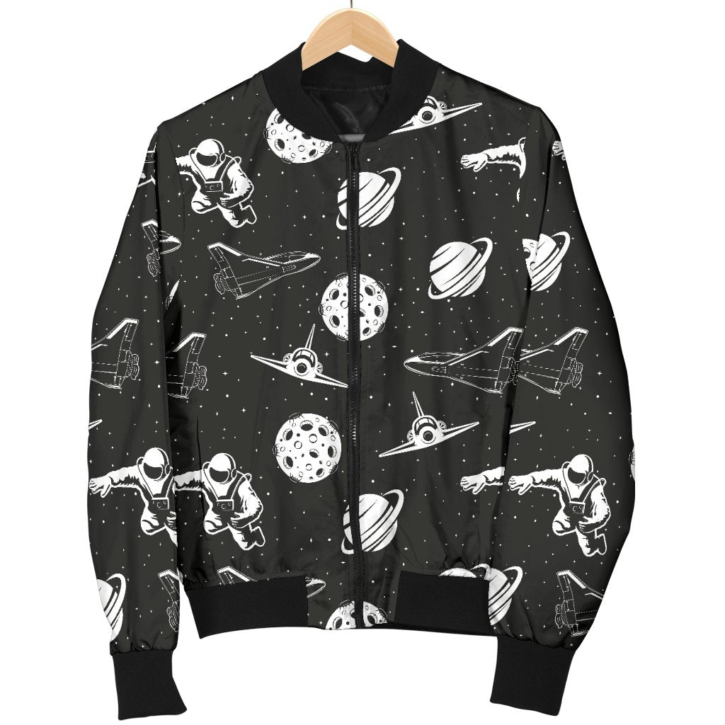 Space Astronauts Print Men Casual Bomber Jacket