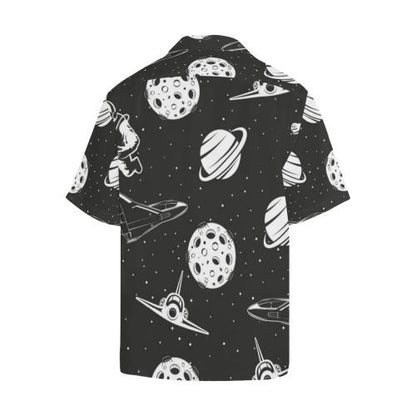 Space Astronauts Print Men Hawaiian Shirt
