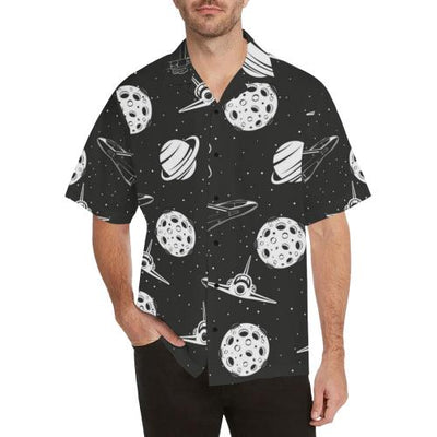 Space Astronauts Print Men Hawaiian Shirt
