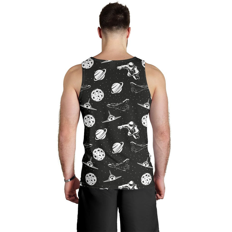 Space Astronauts Print Men Tank Top