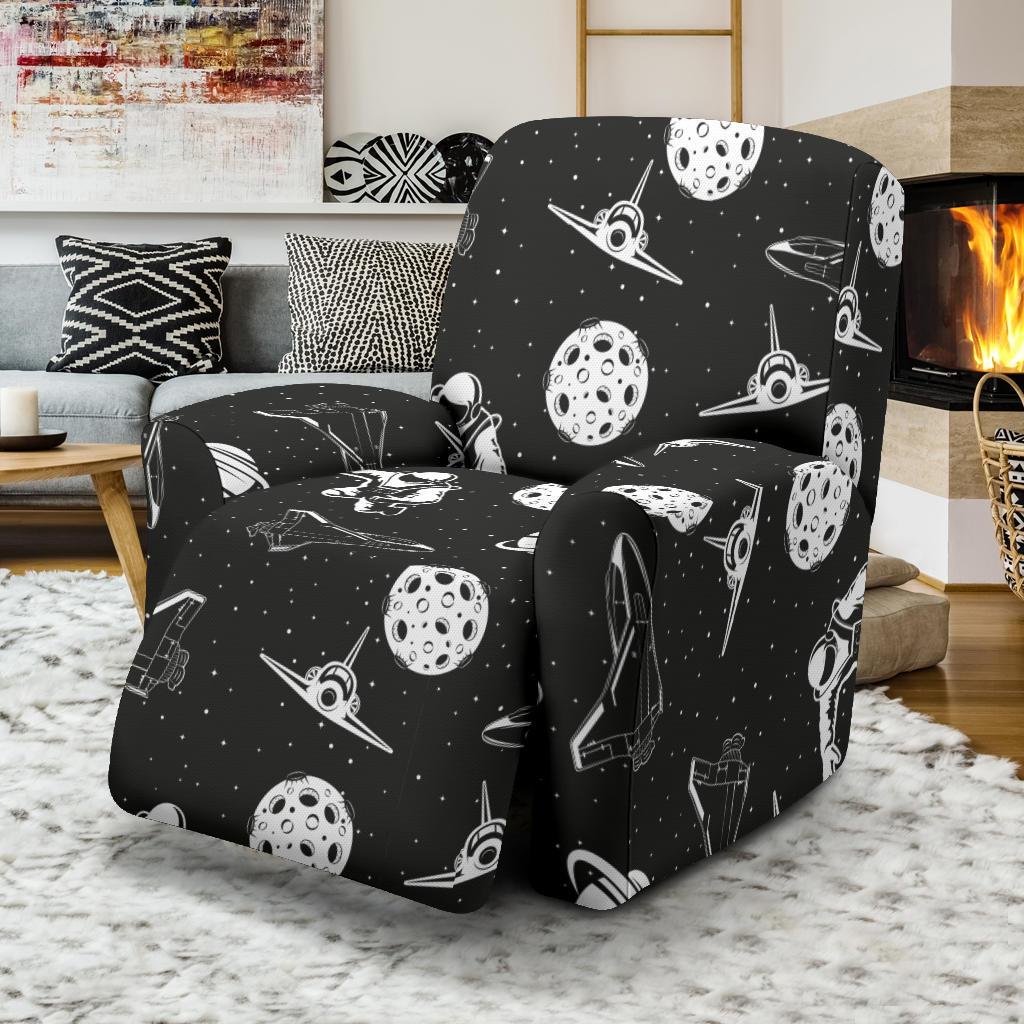 Space Astronauts Print Recliner Slipcover-JORJUNE.COM