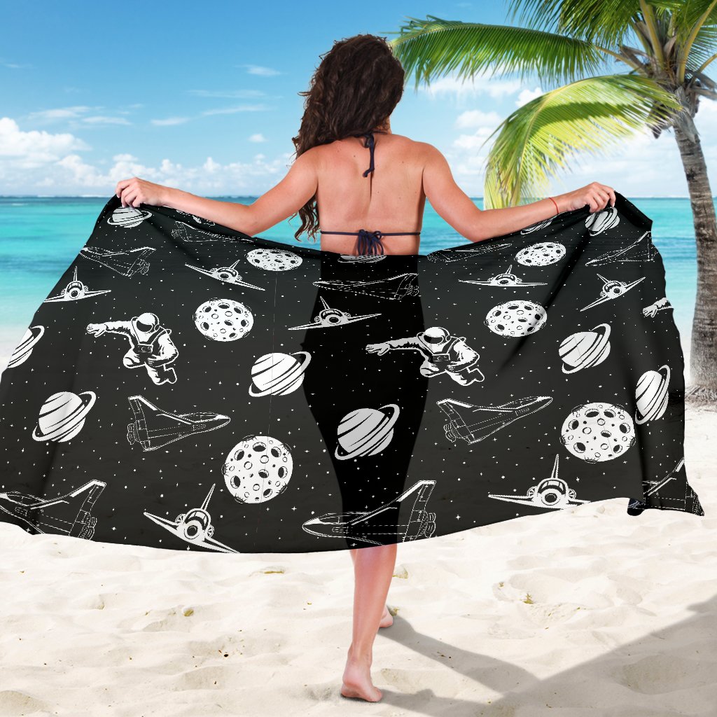 Space Astronauts Print Sarong Pareo Wrap