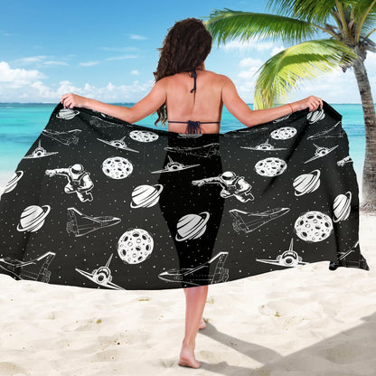 Space Astronauts Print Sarong Pareo Wrap