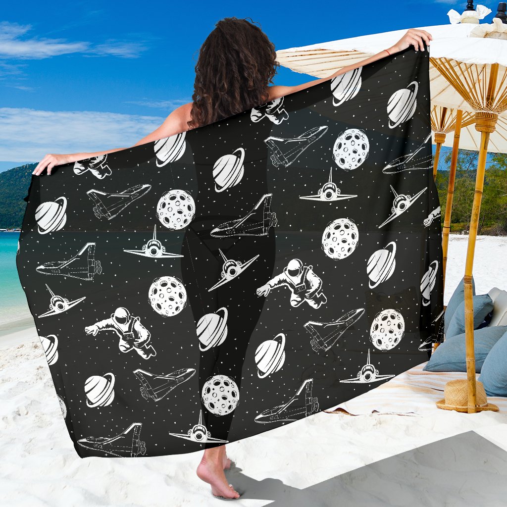 Space Astronauts Print Sarong Pareo Wrap