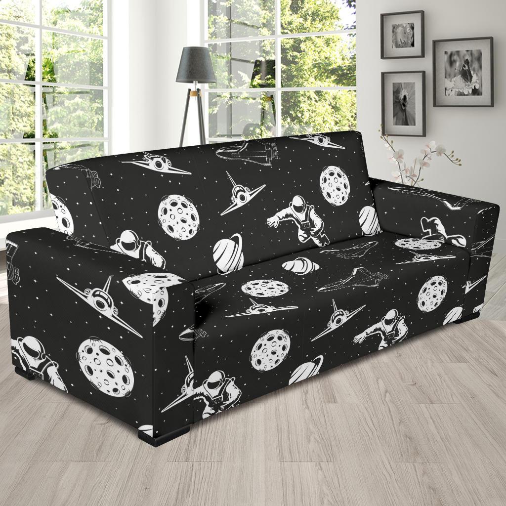 Space Astronauts Print Sofa Slipcover-JORJUNE.COM