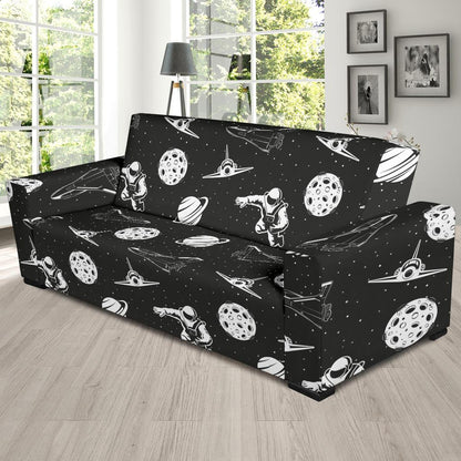 Space Astronauts Print Sofa Slipcover-JORJUNE.COM