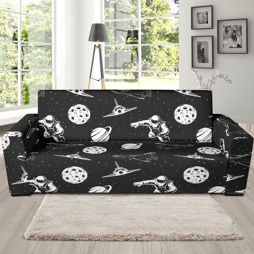 Space Astronauts Print Sofa Slipcover-JORJUNE.COM