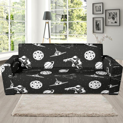 Space Astronauts Print Sofa Slipcover-JORJUNE.COM