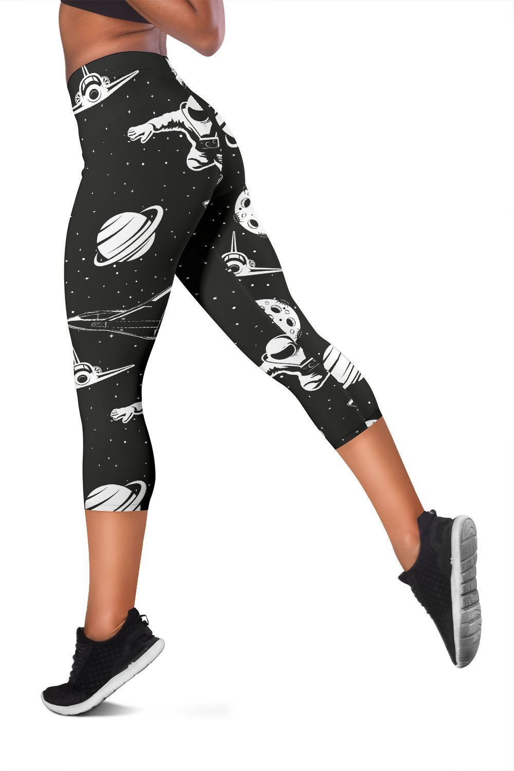 Space Astronauts Print Women Capris