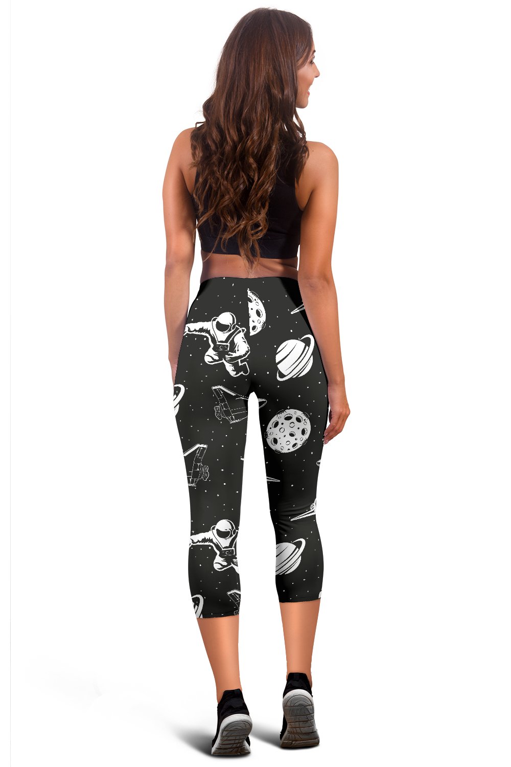 Space Astronauts Print Women Capris