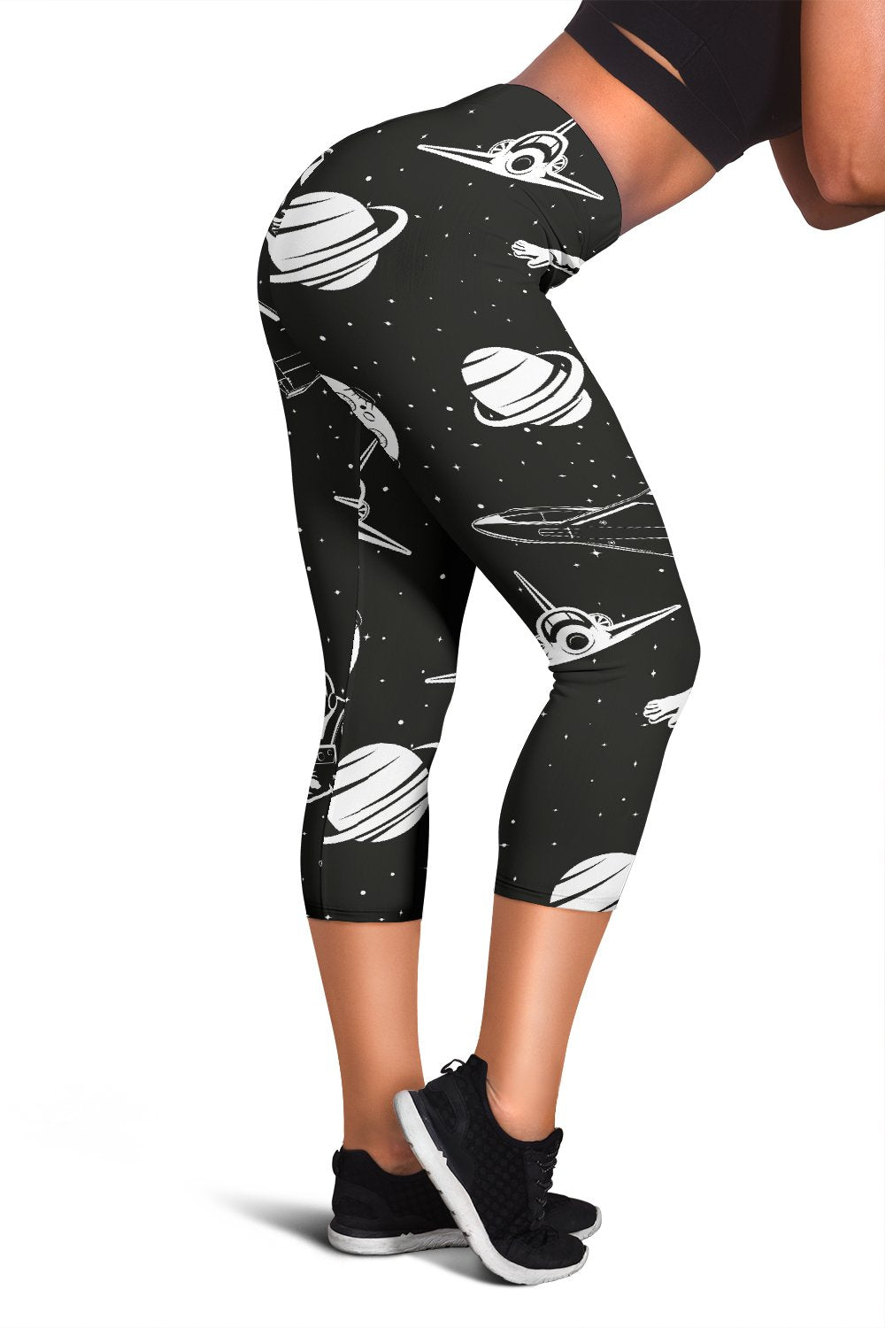 Space Astronauts Print Women Capris