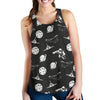 Space Astronauts Print Women Racerback Tank Top