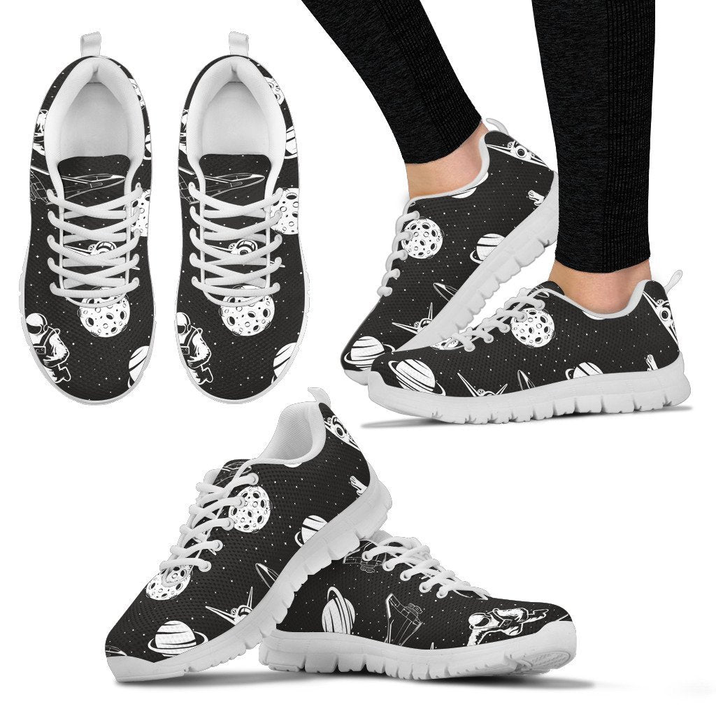 Space Astronauts Print Women Sneakers