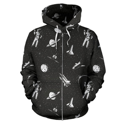 Space Pattern All Over Zip Up Hoodie