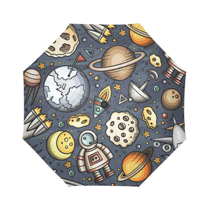 Space Pattern Automatic Foldable Umbrella