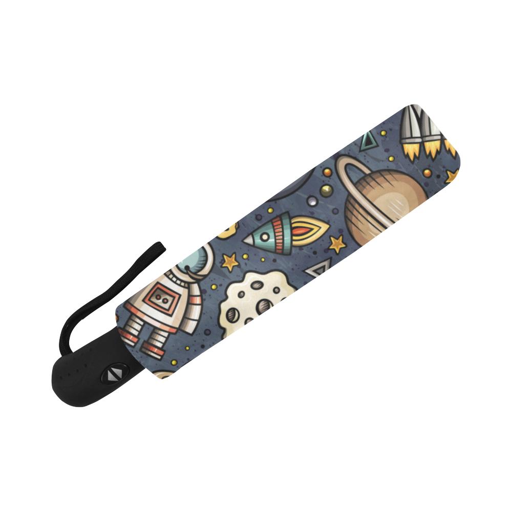 Space Pattern Automatic Foldable Umbrella