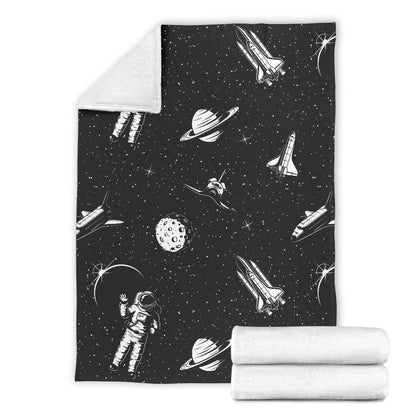 Space Pattern Fleece Blanket