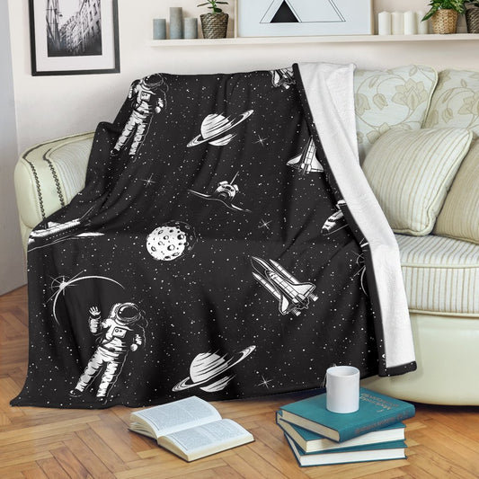 Space Pattern Fleece Blanket