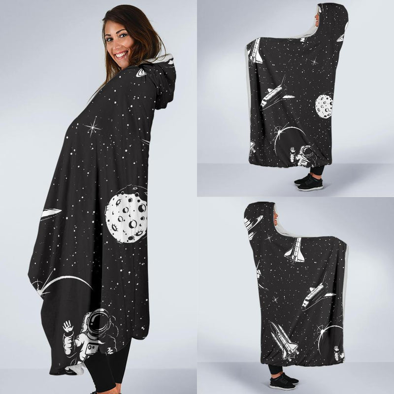 Space Pattern Hooded Blanket-JORJUNE.COM