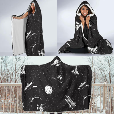 Space Pattern Hooded Blanket-JORJUNE.COM