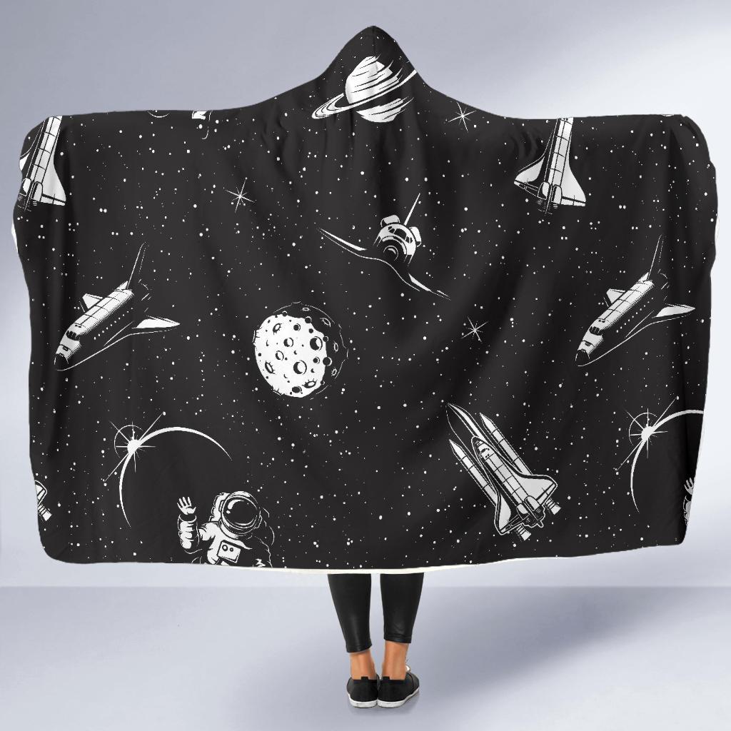 Space Pattern Hooded Blanket-JORJUNE.COM