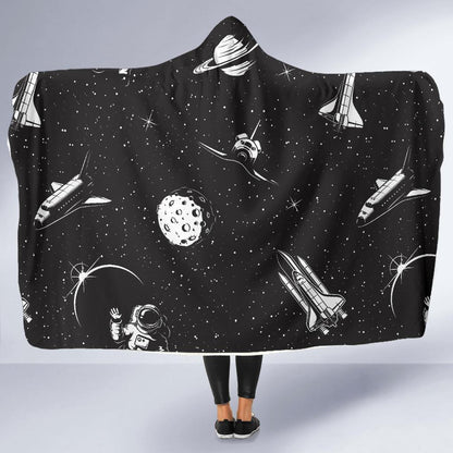 Space Pattern Hooded Blanket-JORJUNE.COM