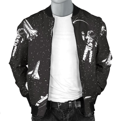 Space Pattern Men Casual Bomber Jacket