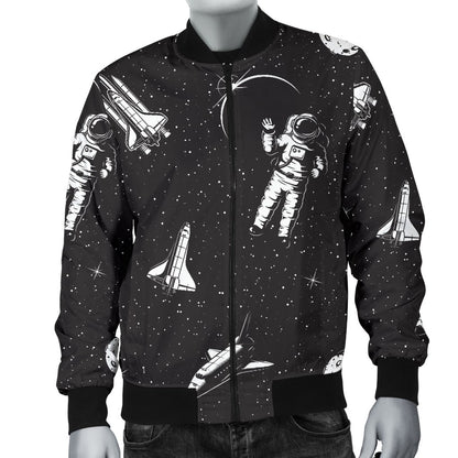 Space Pattern Men Casual Bomber Jacket