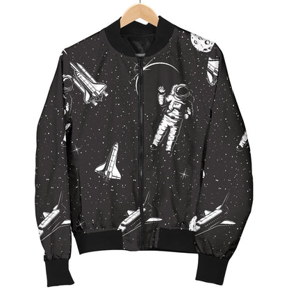 Space Pattern Men Casual Bomber Jacket