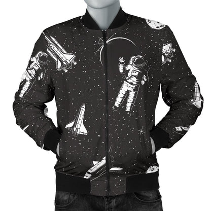 Space Pattern Men Casual Bomber Jacket