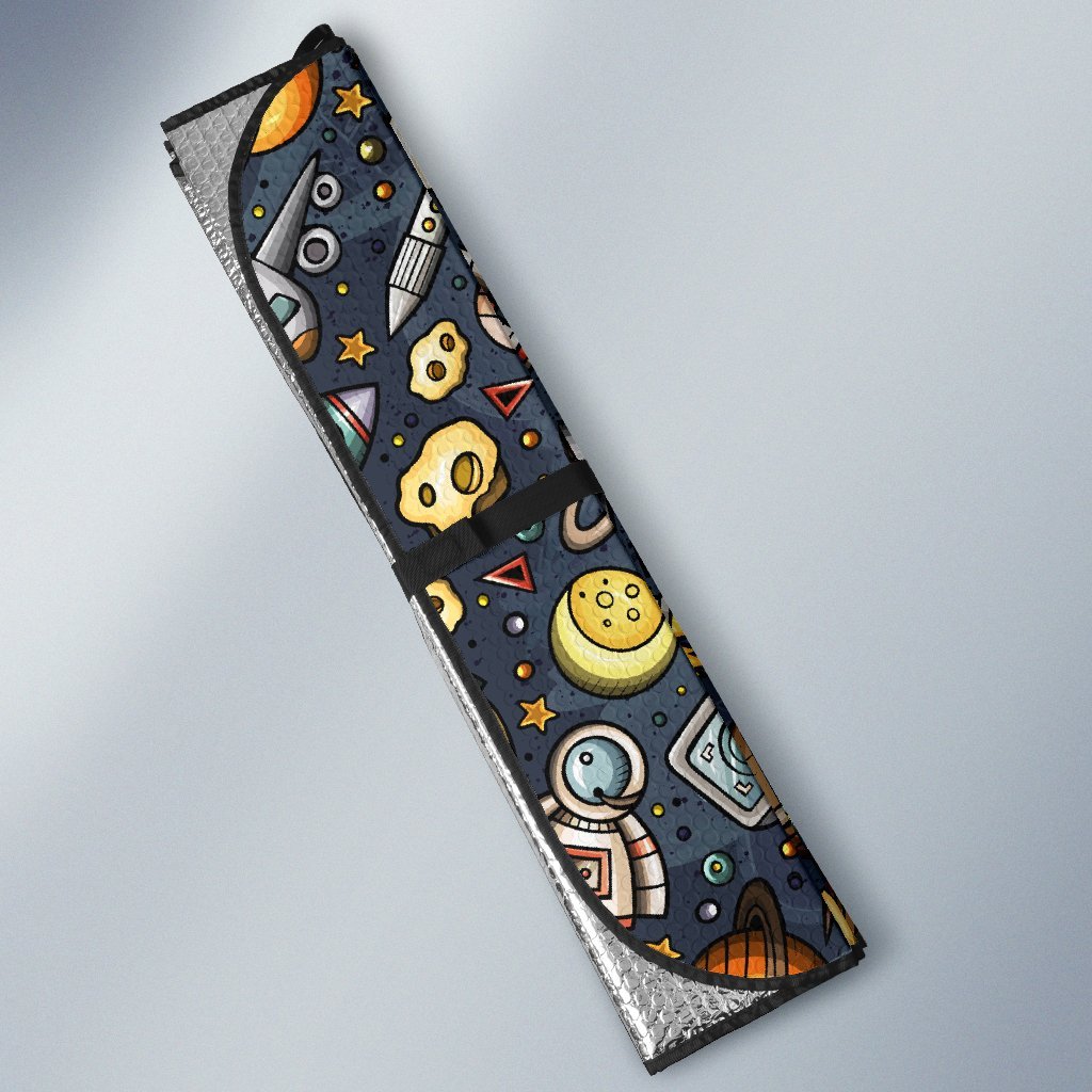 Space Pattern Print Car Sun Shade-JorJune