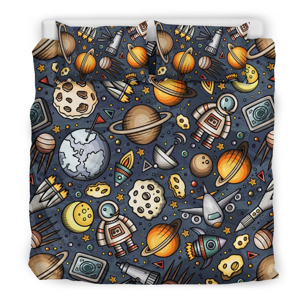 Space Pattern Print Duvet Cover Bedding Set