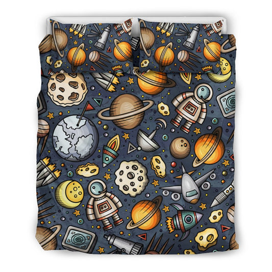 Space Pattern Print Duvet Cover Bedding Set