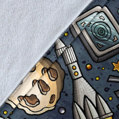 Space Pattern Print Fleece Blanket